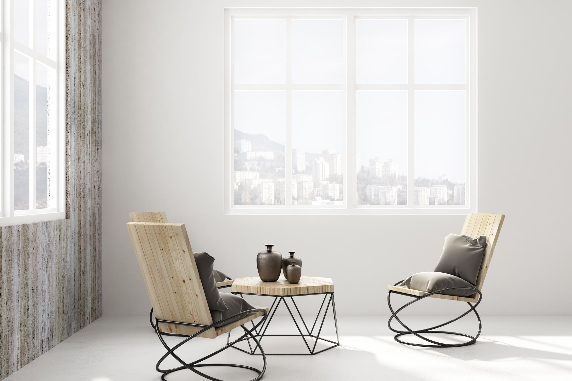 living spațios cu design scandinav
